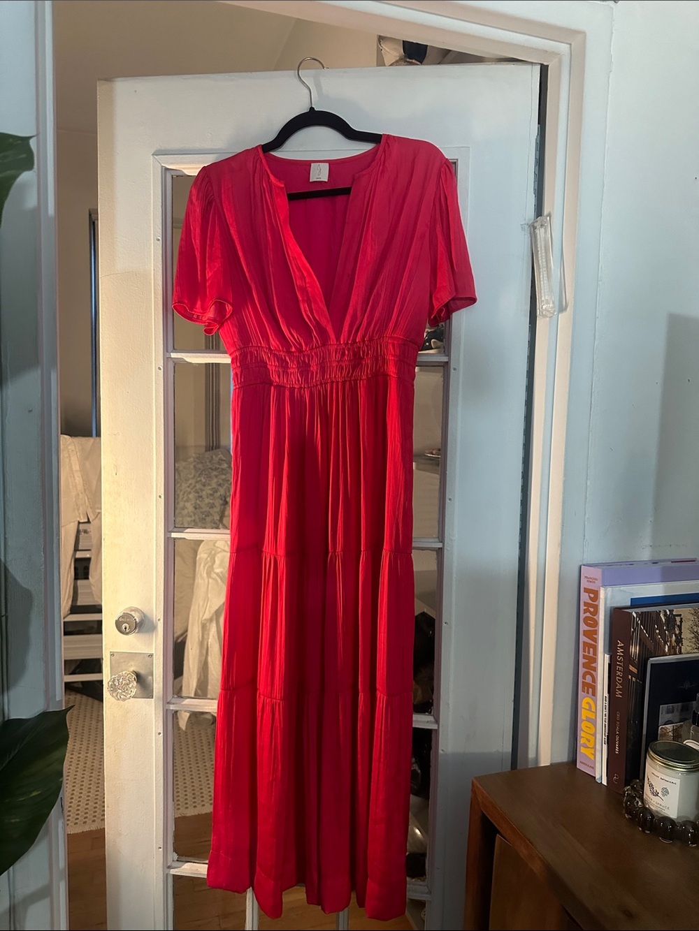 Joie Hot Pink V-Neck Maxi Dress